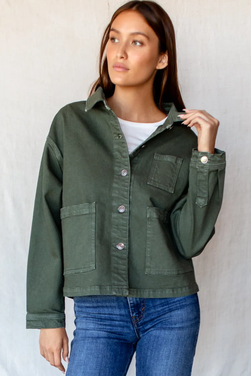 Utility Shirt Jacket - Army Green