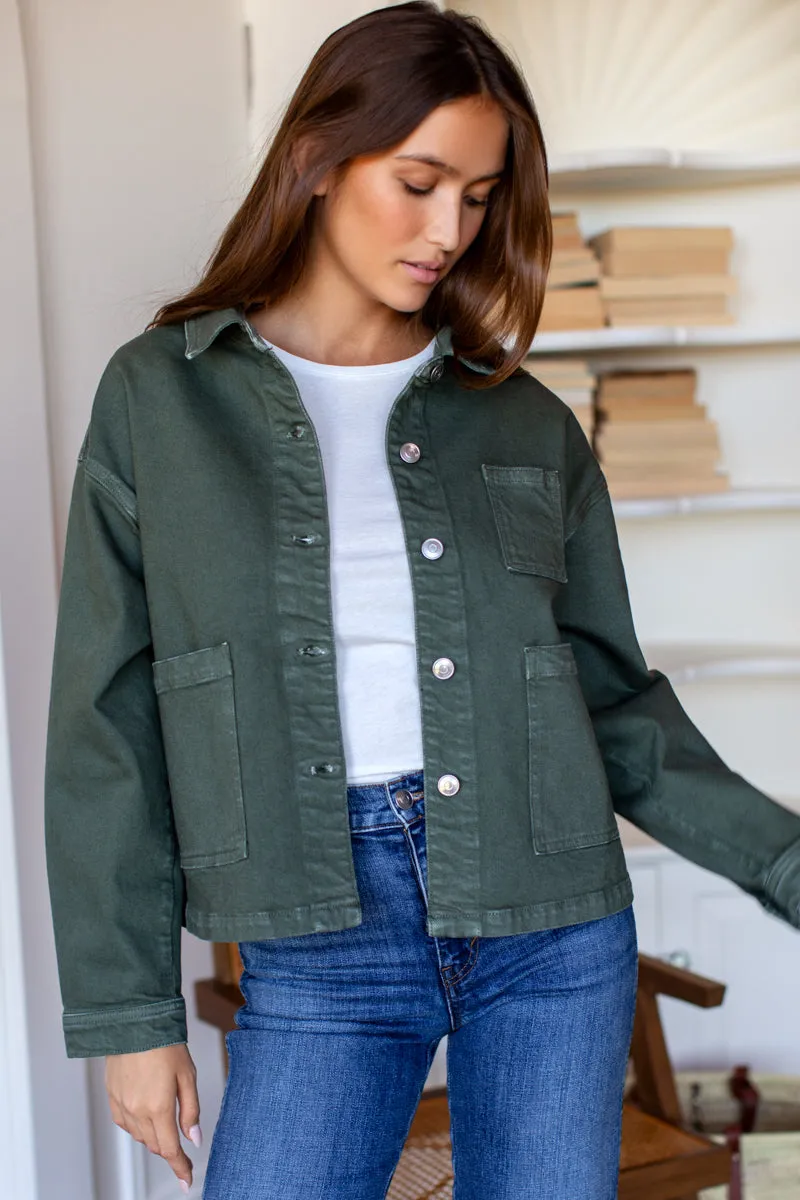 Utility Shirt Jacket - Army Green