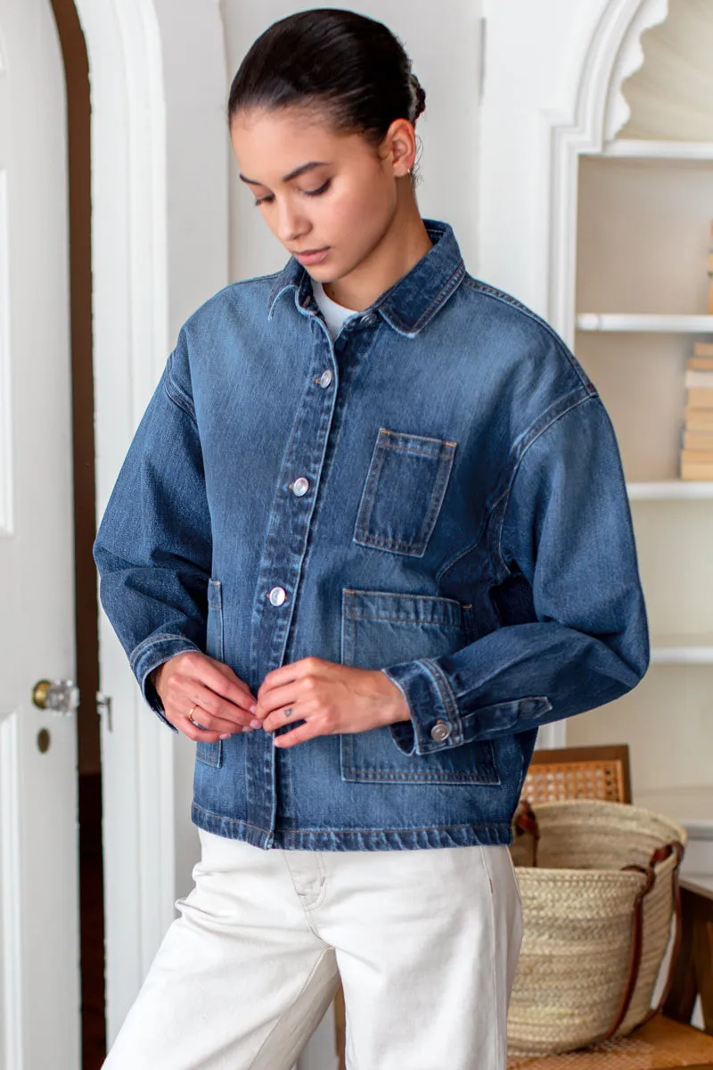 Utility Shirt Jacket - Rebound Indigo Wash