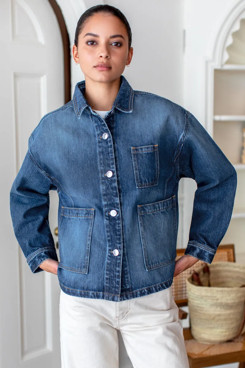 Utility Shirt Jacket - Rebound Indigo Wash