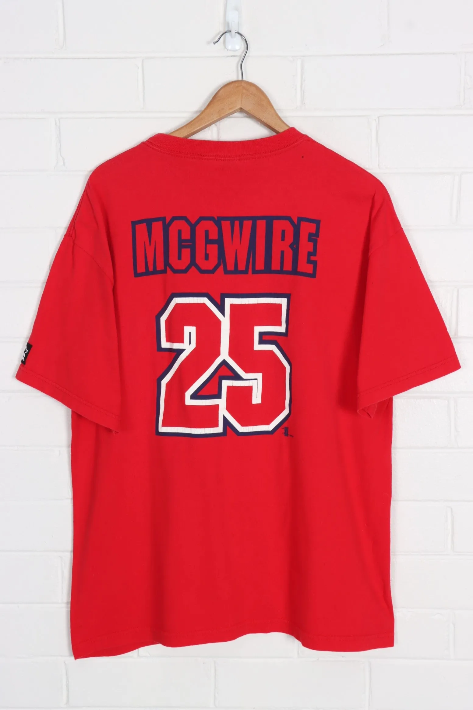 Vintage 1998 STARTER Cardinals NBL Baseball McGwire USA Made Tee (L)