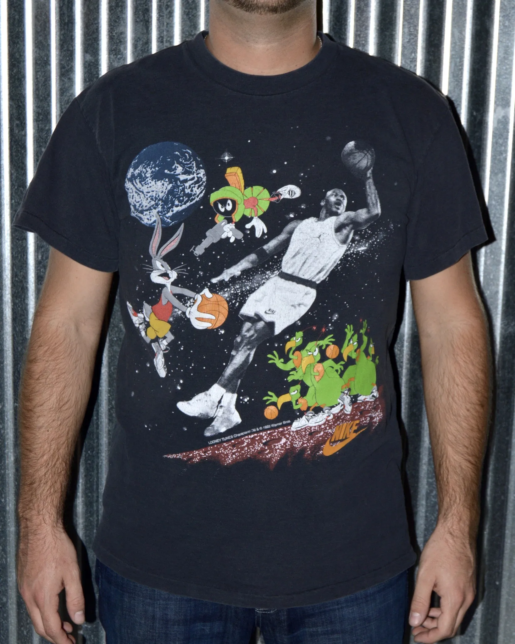 Vintage Nike Michael Jordan Space Jam Looney Tunes T-Shirt sz L