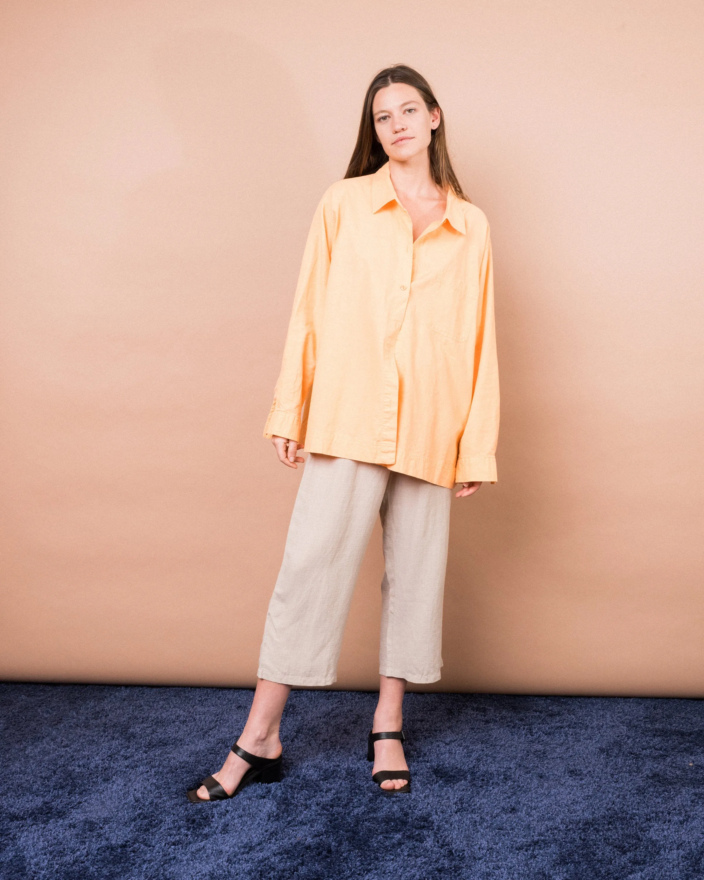 Vintage Oversized Apricot Shirt (S/M)