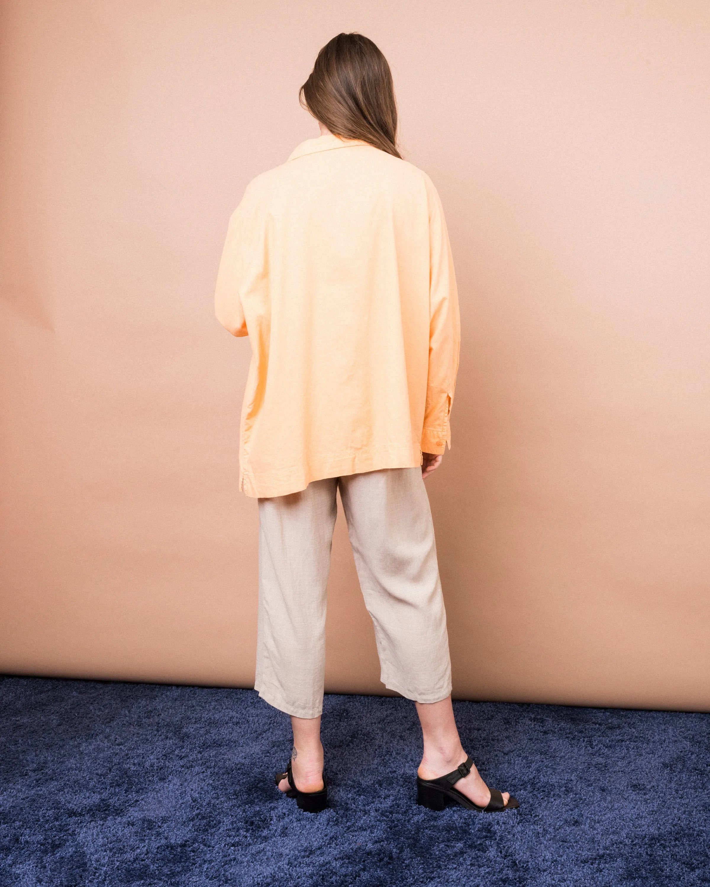 Vintage Oversized Apricot Shirt (S/M)