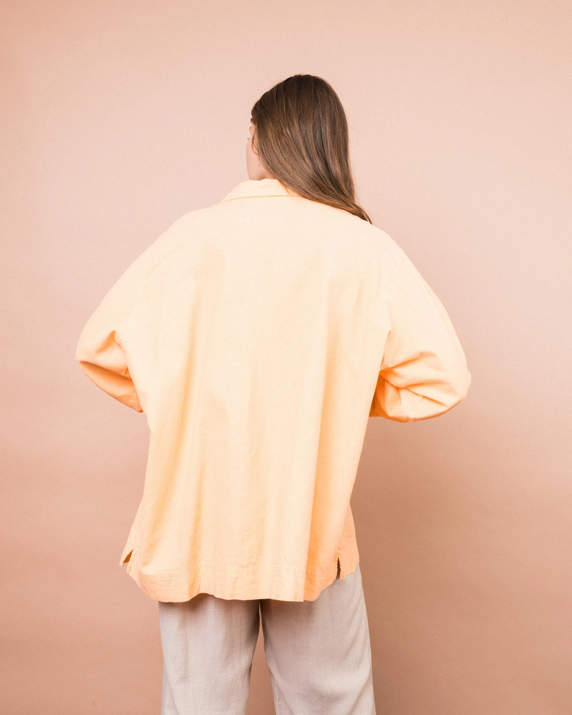 Vintage Oversized Apricot Shirt (S/M)