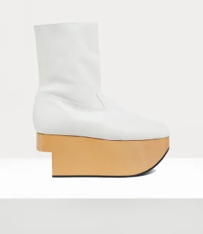 Vivienne Westwood Rocking Horse Boot Leather White 6-39 Unisex