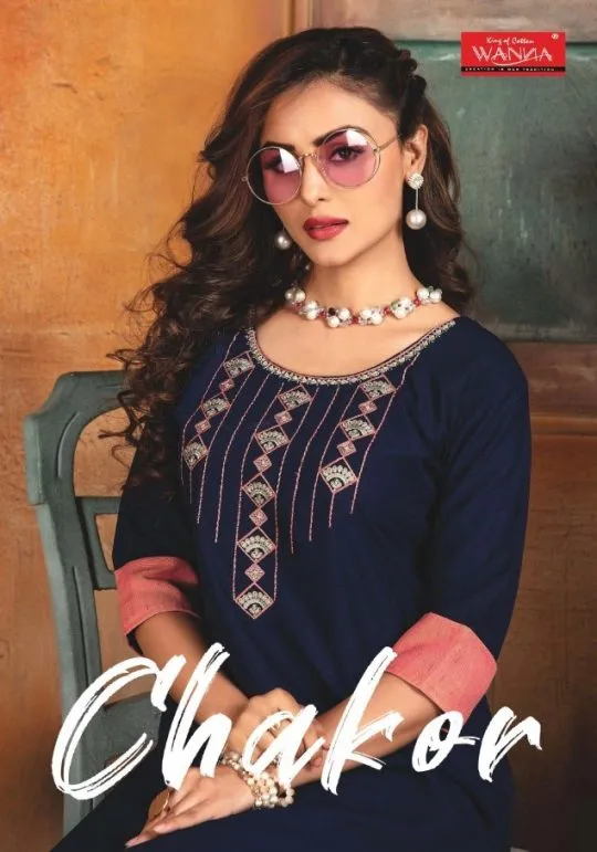 Wanna Presents Chakor Rayon Slub Pakistani Fency Designer Kurti