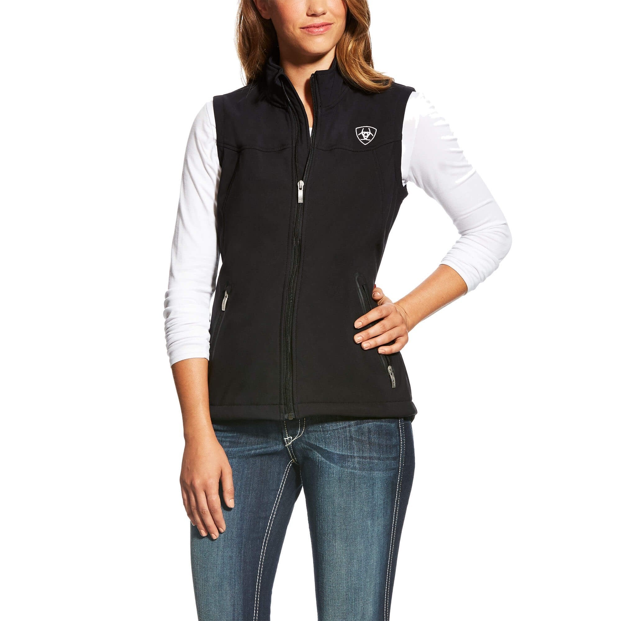 Women's Ariat New Team Softshell Vest Black