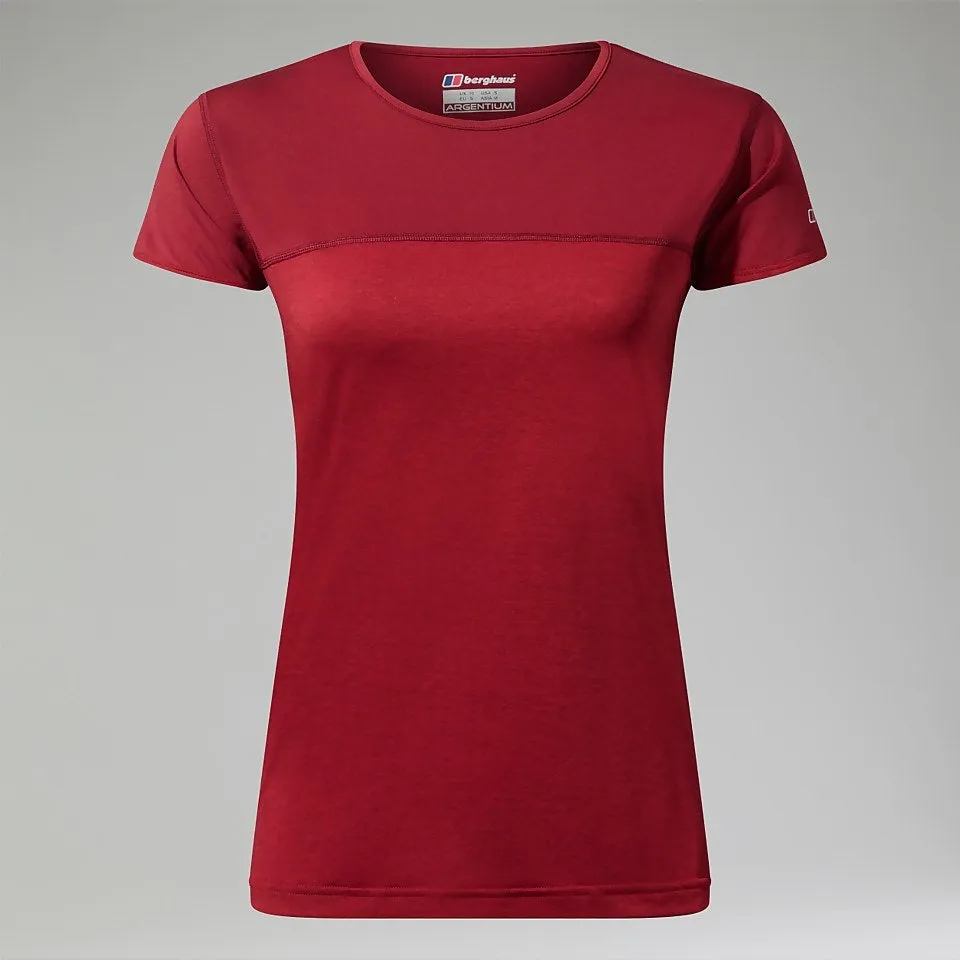 Women's Voyager Tech Tee Super Stretch Crew - Dark Red