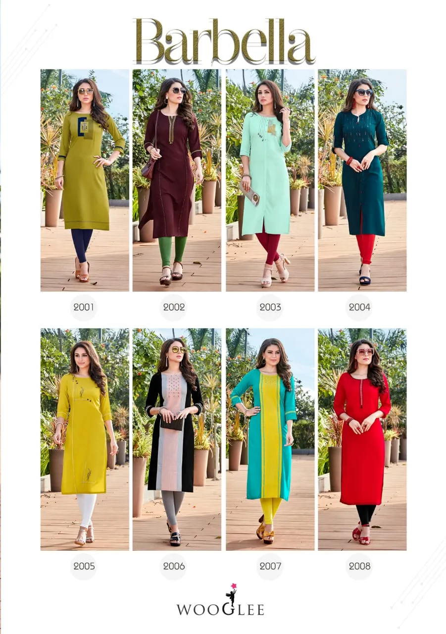 Wooglee Barbella Stylish Designer Ethnic Kurti Collection