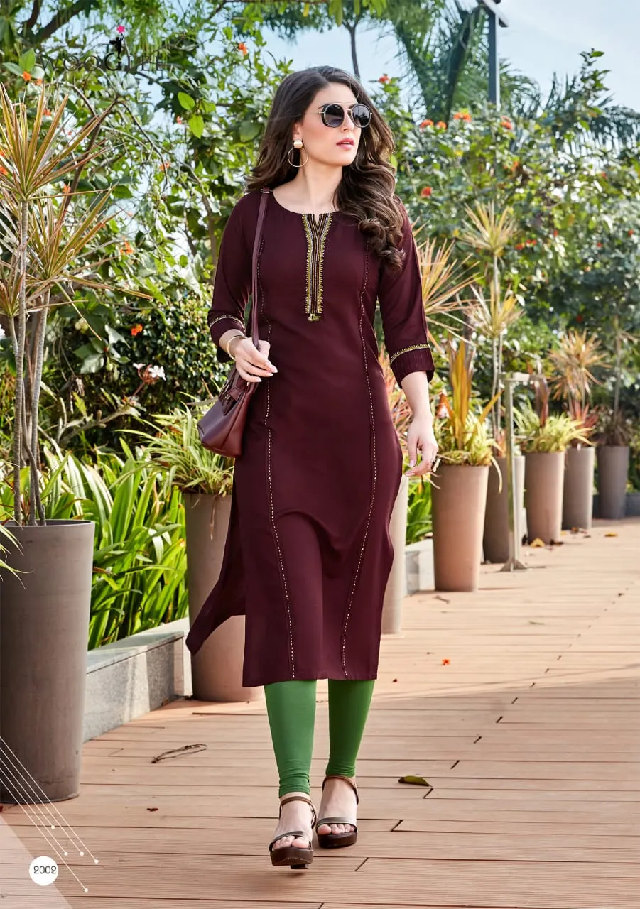 Wooglee Barbella Stylish Designer Ethnic Kurti Collection