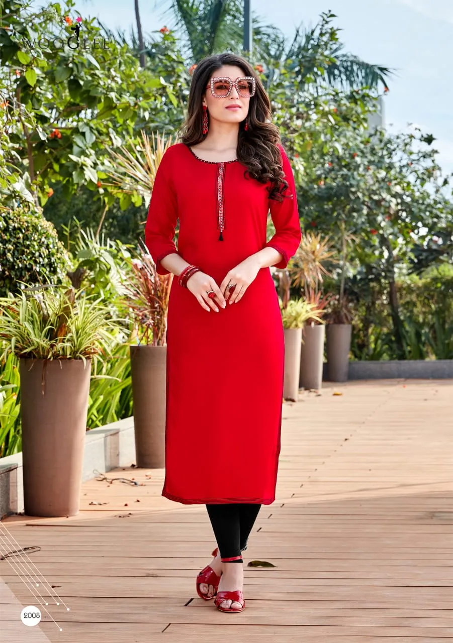 Wooglee Barbella Stylish Designer Ethnic Kurti Collection