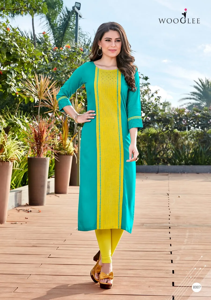 Wooglee Barbella Stylish Designer Ethnic Kurti Collection