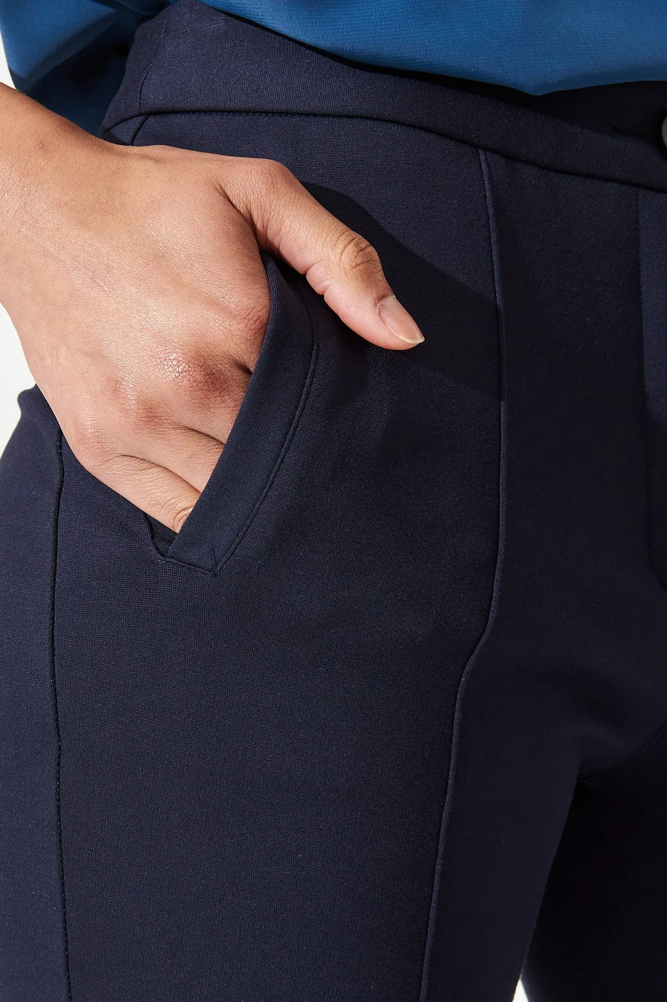 Workflow Stretch Pocket Zip Pants In Navy