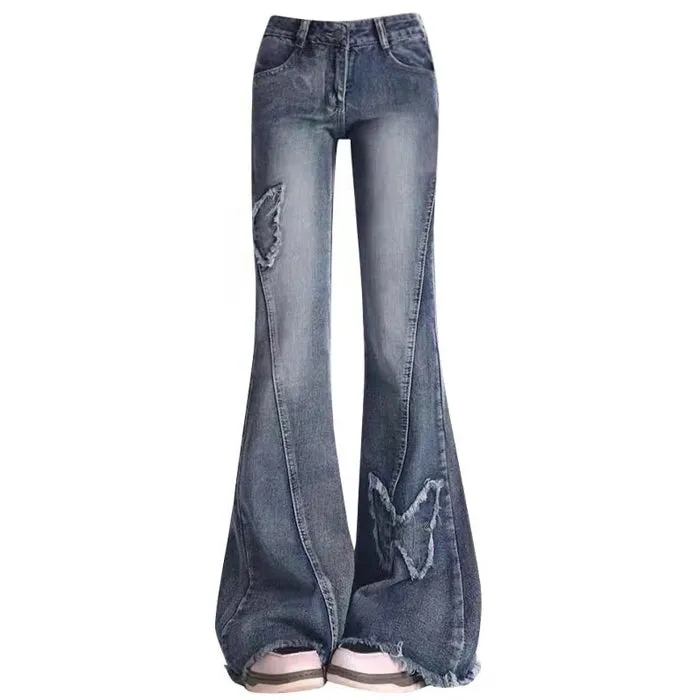 Y2K Butterfly Flare Jeans