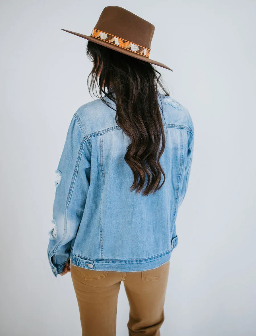 Zamora Distressed Denim Jacket